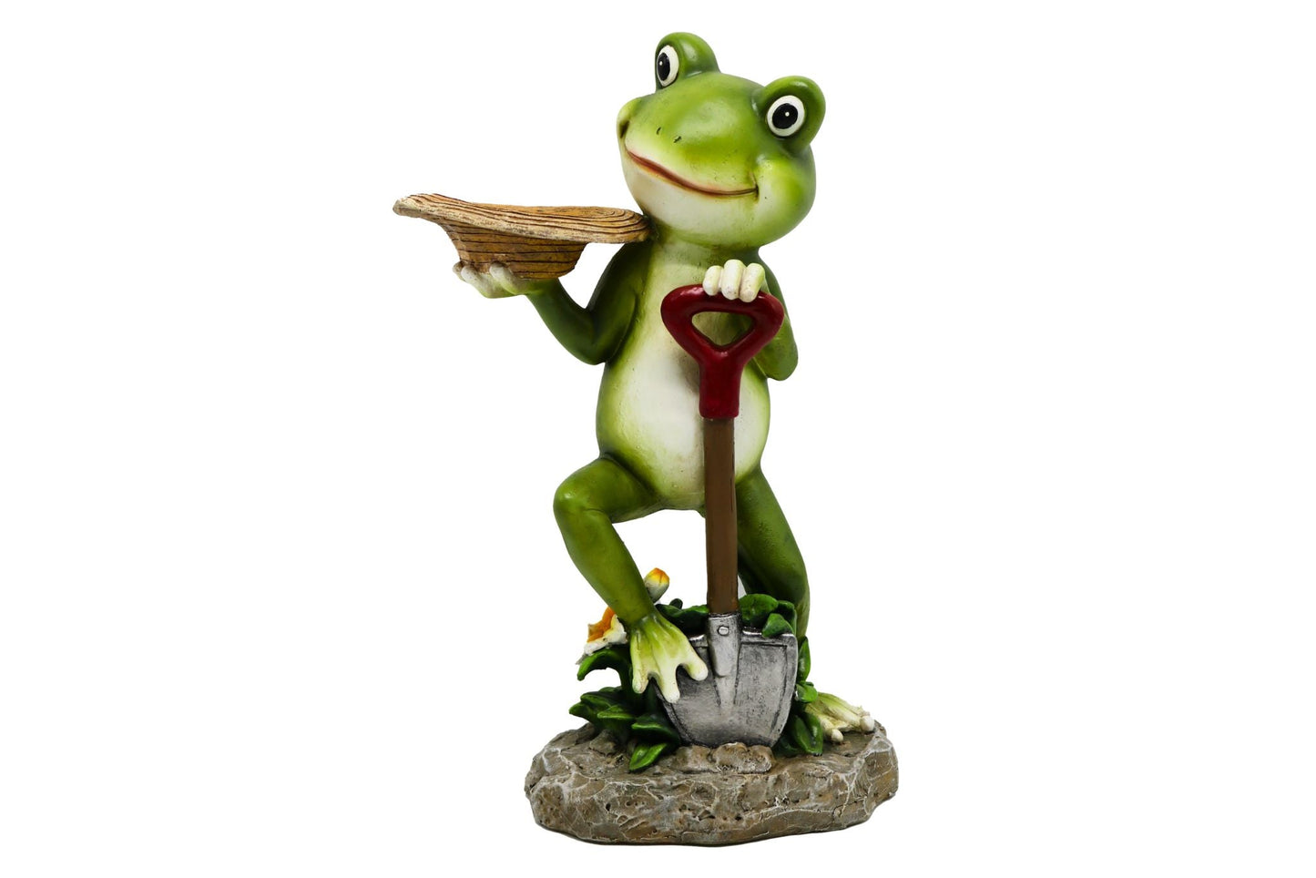 Resin Frog Bird Feeder 34cm