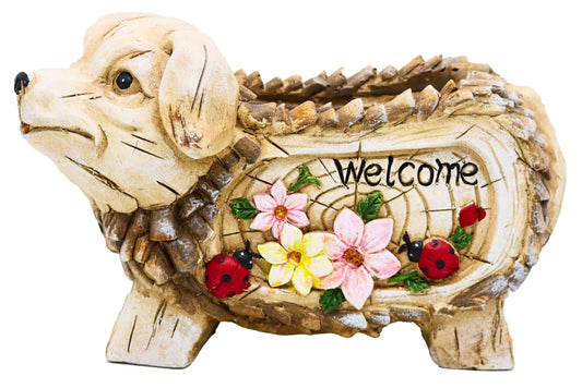 Resin Flowerpot Dog 33x21x14cm