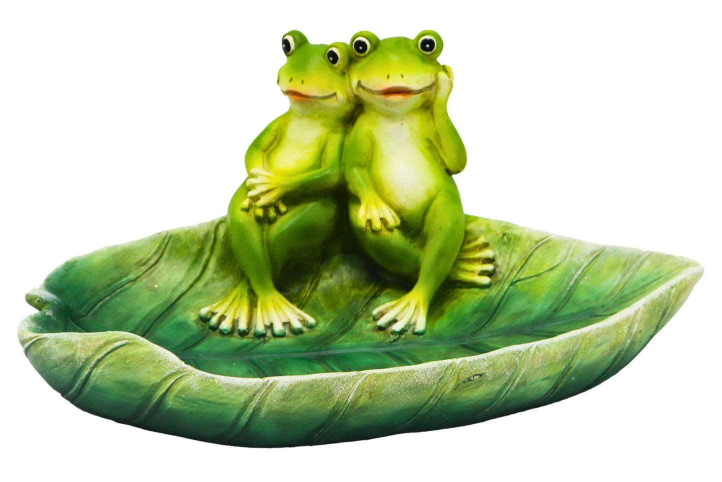 Resin Frog Bird Feeder 28x20x14cm