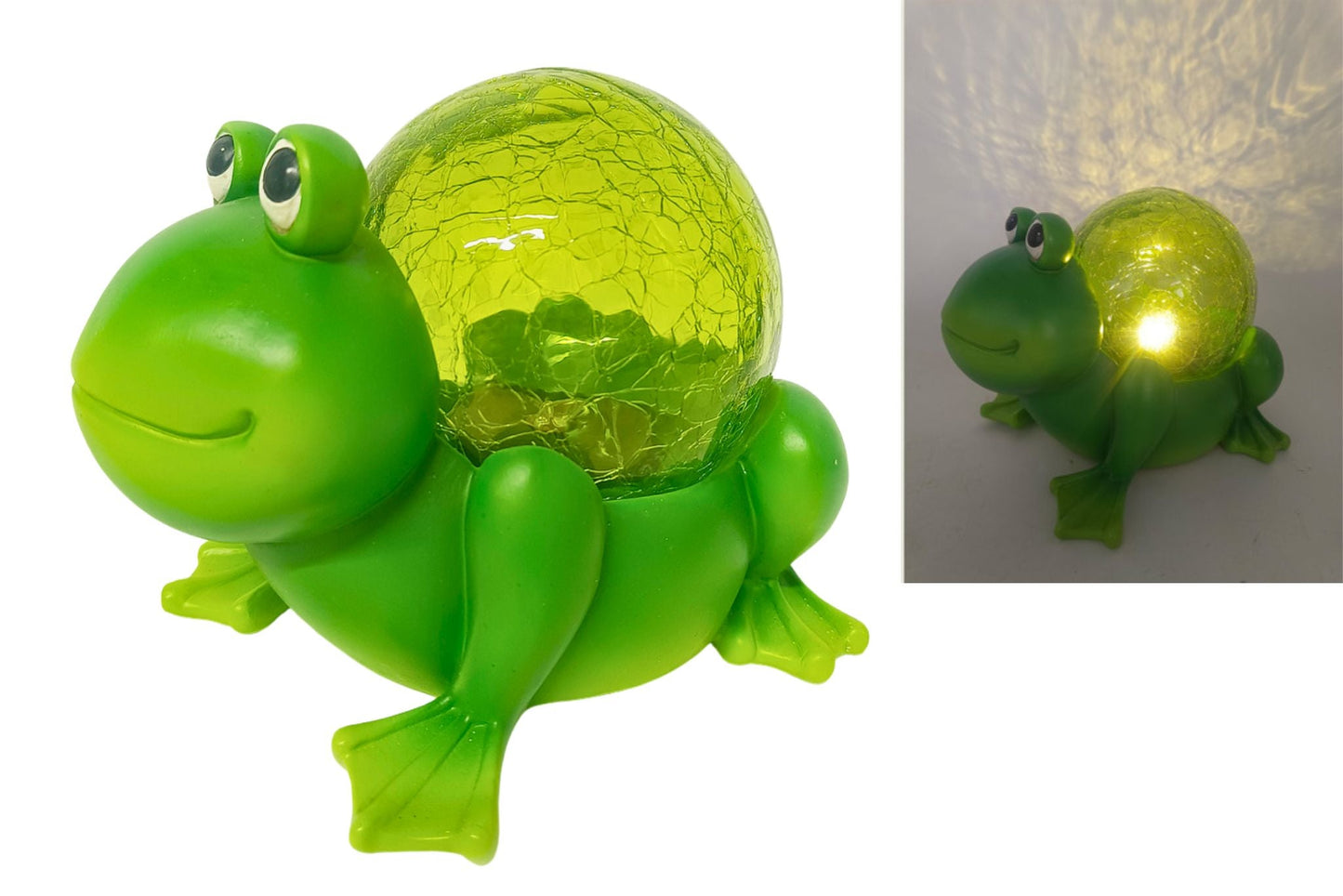 Resin Solar Frog 17x13cm