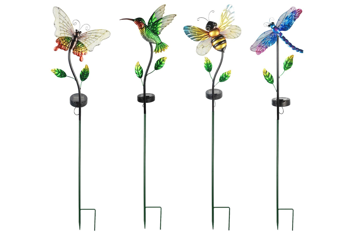 Solar Bee/Butterfly/Hummingbird/Dragonfly Stake 90cm 4 Asstd PDQ