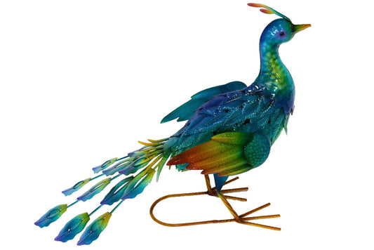 Metal Statue Peacock 46cm