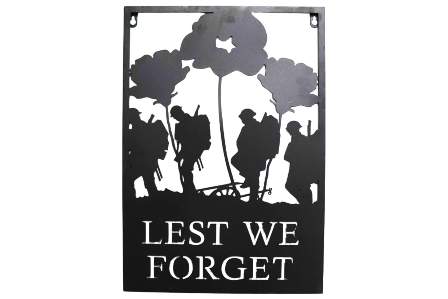 Anzac Wall Art Soldier Poppy 50x35cm