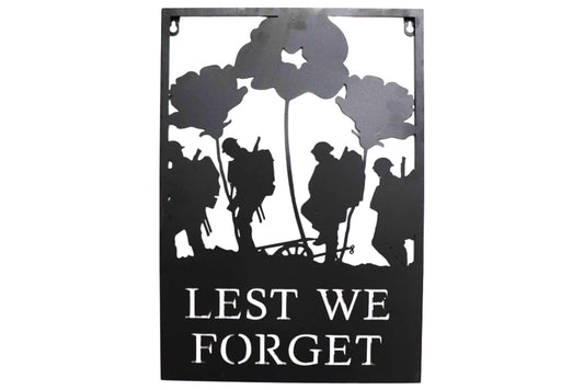 Anzac Wall Art Soldier Poppy 50x35cm