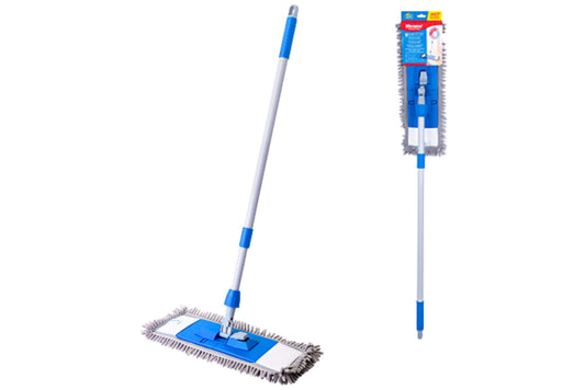 Kleaner Chenille Flat Mop 73-130cm Telescopic Metal Handle