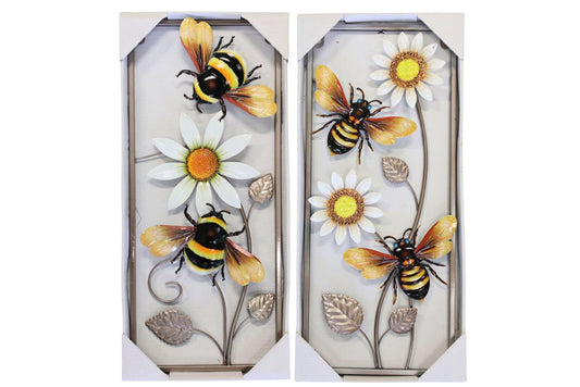 Wall Plaque Bee 53x23cm 2 Asstd