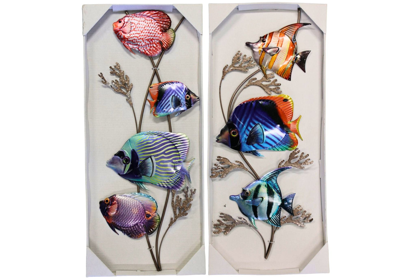 Wall Plaque Fish 69x29cm 2 Asstd