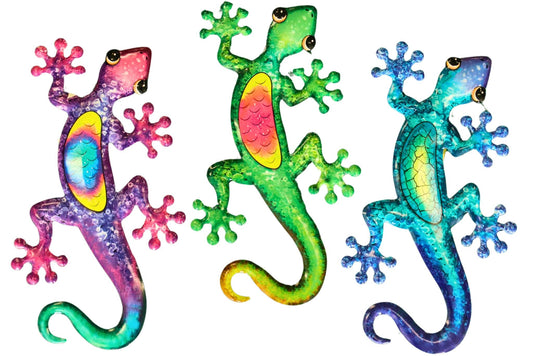 Wall Art Gecko 45cm 3 Asstd