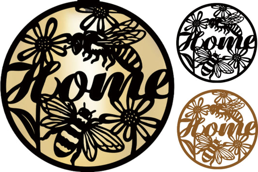 Metal Wall Art Set of 3 Bee