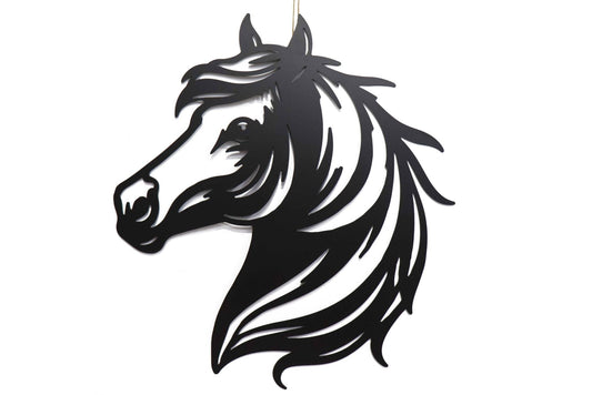 Metal Wall Art Horse 45x51cm