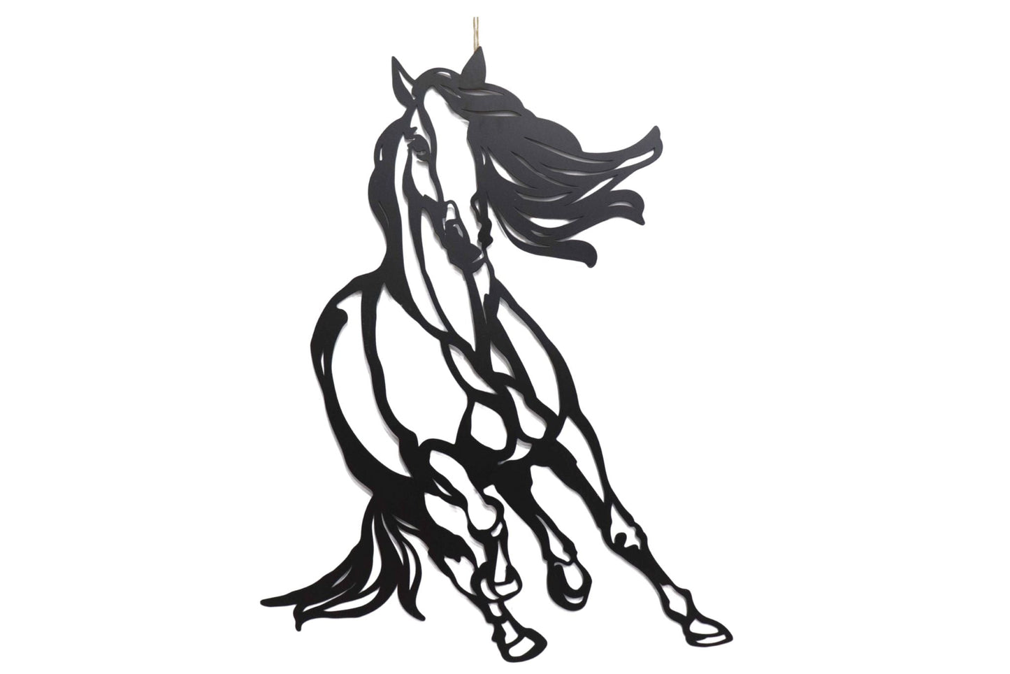 Metal Wall Art Horse 60x40cm