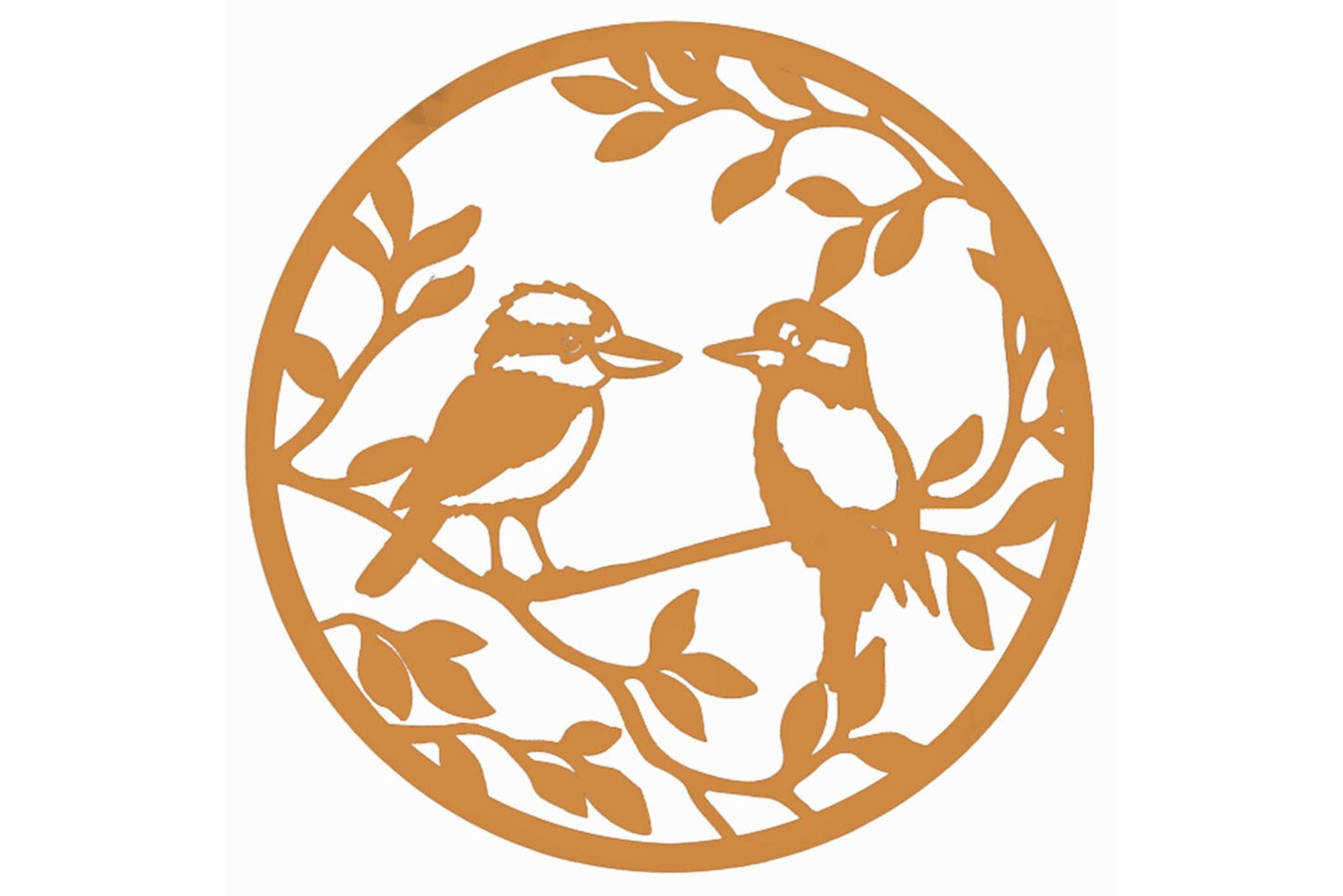 Metal Wall Art Bird 40cm Round