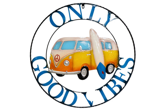 Metal Kombi Van Wall Art Sign 67cm