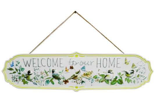 Metal Wecome Hanging Long Sign 81x22cm
