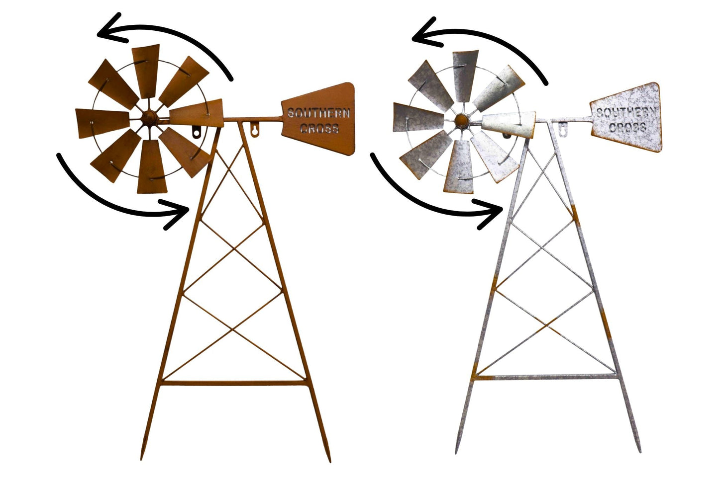 Wall Art Windmill Spinning Blades 74x48cm 2 Asstd