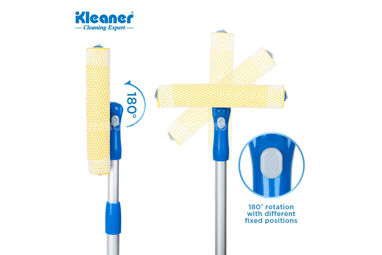 Kleaner 8" Adjustable Window Cleaner 54-81cm Telescopic Aluminum Handle