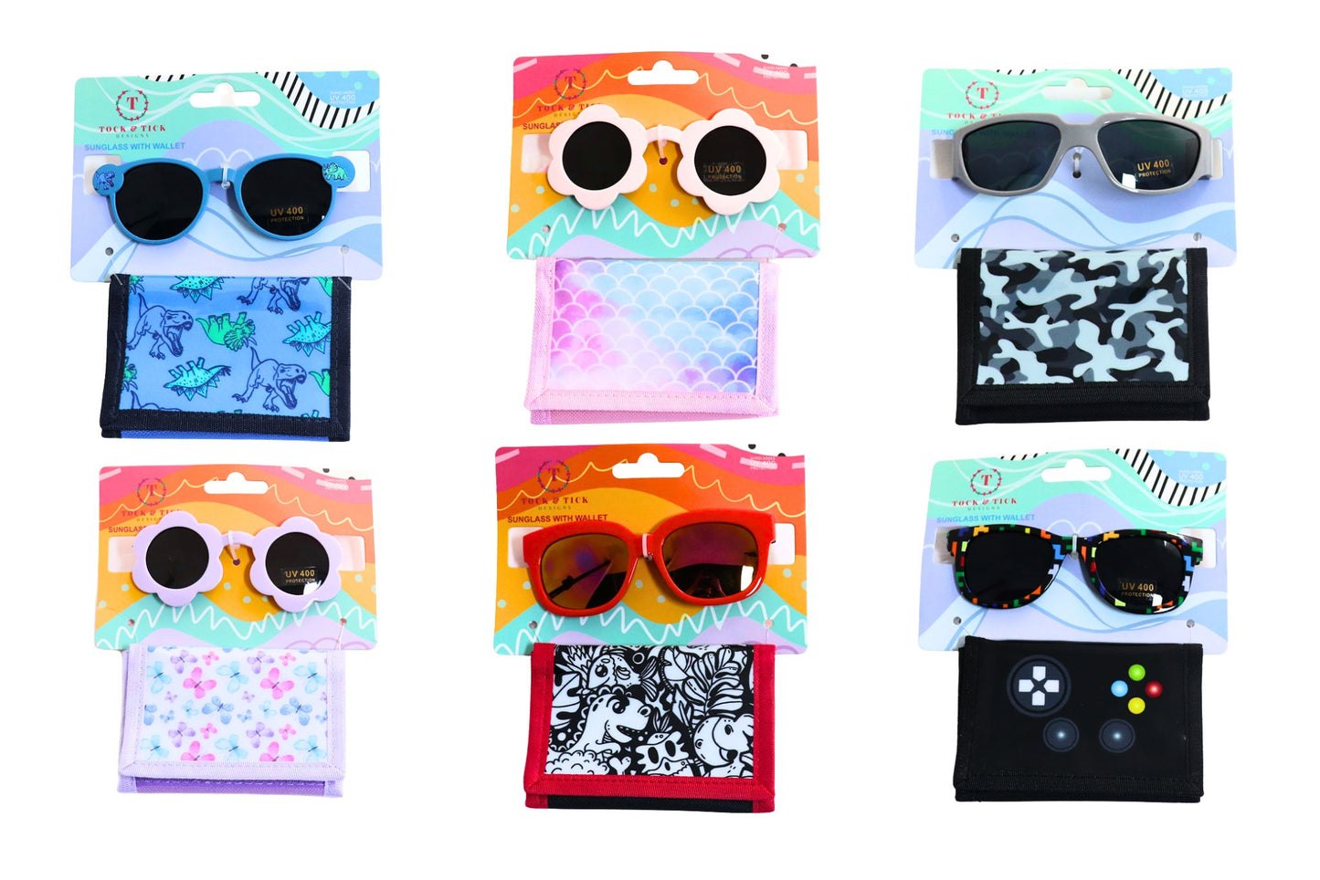 Kids Wallet & Sunglasses Set 6 Asstd