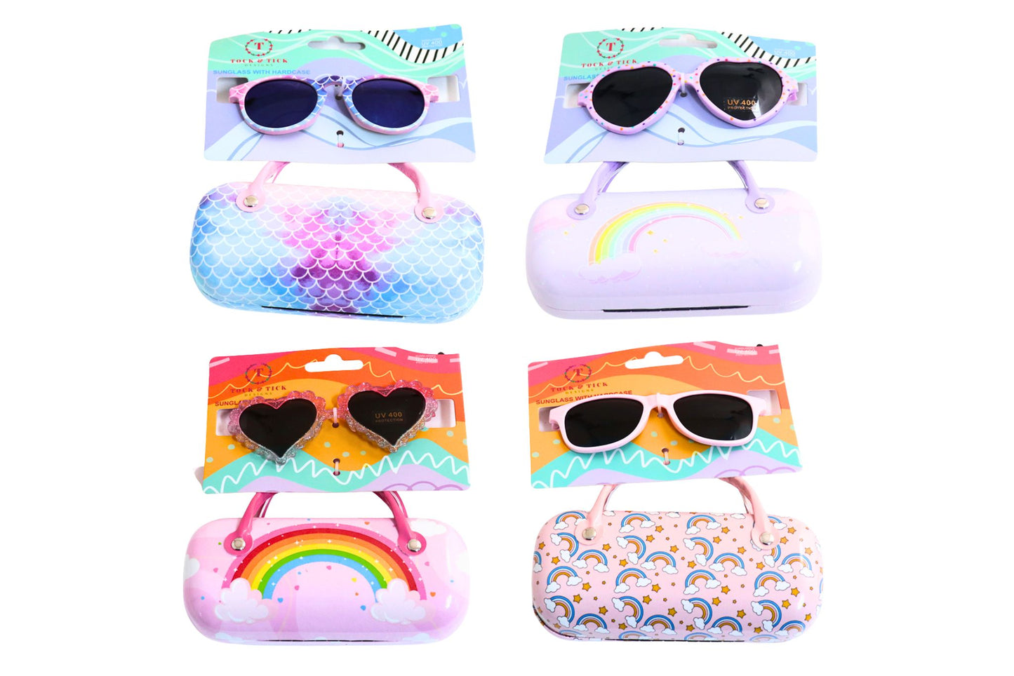 Kids Sunglasses & Carrying Case Set 4 Asstd