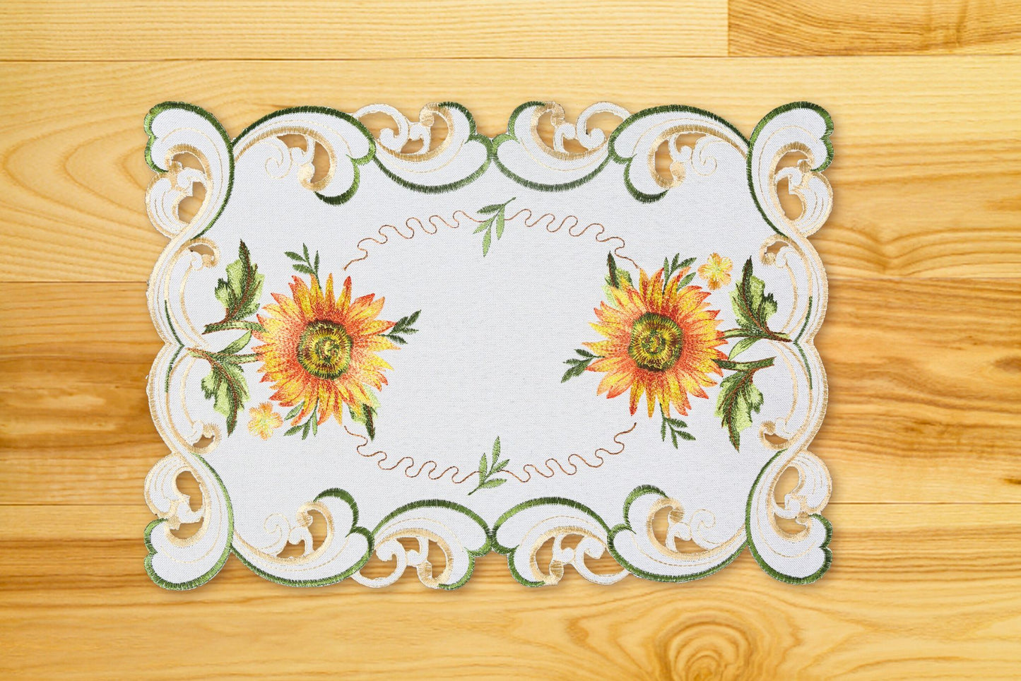 Embroidered Placemat 30x45cm Sunflower