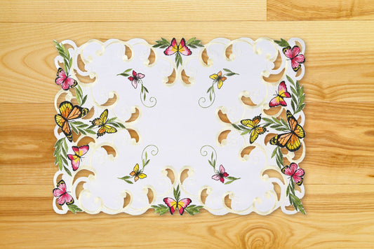 Embroidered Placemat 30x45cm Butterfly
