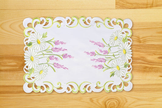Embroidered Placemat 30x45cm Lavender