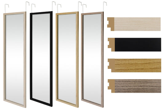 Mirror Hang Over Door Classic Timber 120x30cm 4 Asstd PDQ