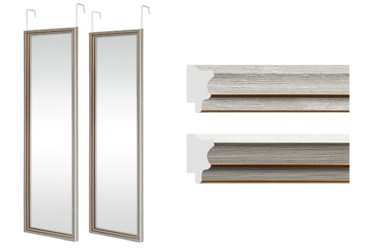 Mirror Hang Over Door Trim Style 120x30cm 2 Asstd PDQ