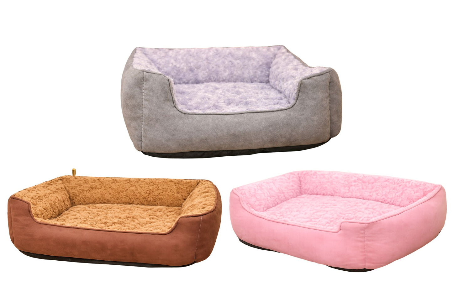 Extra Soft Pet Bed 70x60x15cm 3 Asstd