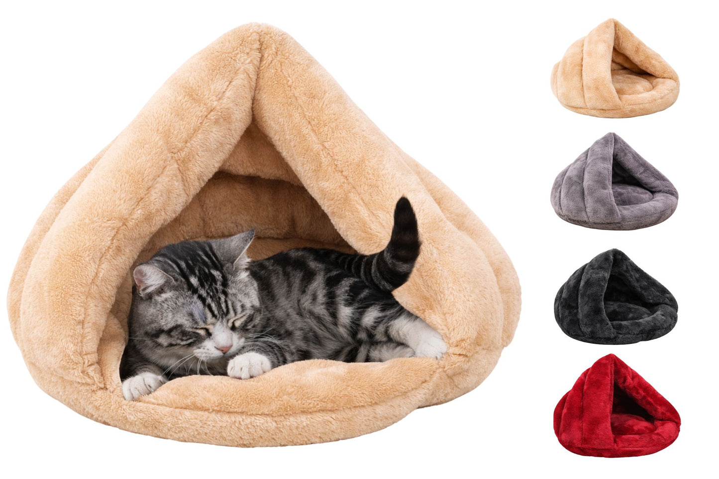 Cozy Pet Cave Bed 37x50x29cm 4 Asstd