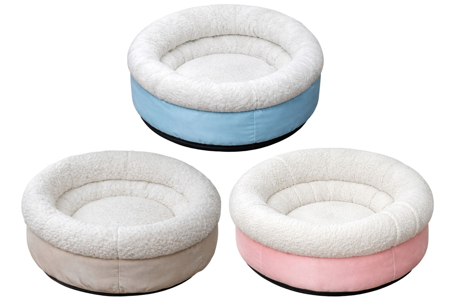 Suede Pet Pod w/Inner Sherpa Lining 40cm 3 Asstd