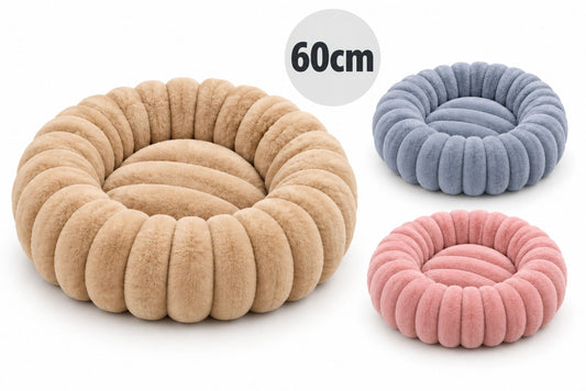 Plush Faux Fur Pet Pod 60cm 3 Asstd