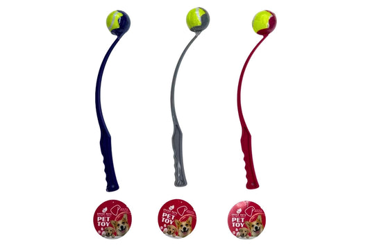 Dog Toy Ball Launcher 50cm 3 Asstd
