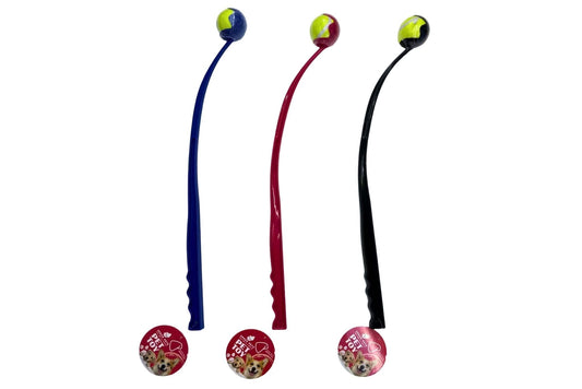 Dog Toy Ball Launcher 72cm 3 Asstd