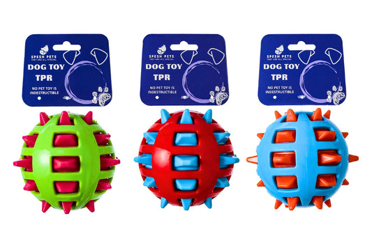 Dog Toy TPR Spike Ball Round 10cm