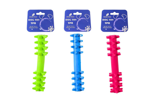 Dog Toy TPR Spike Stick 5x21cm 3 Asstd