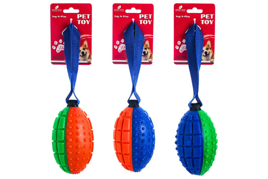 Dog Toy TPR PES Rope 27.5x8cm 3 Asstd