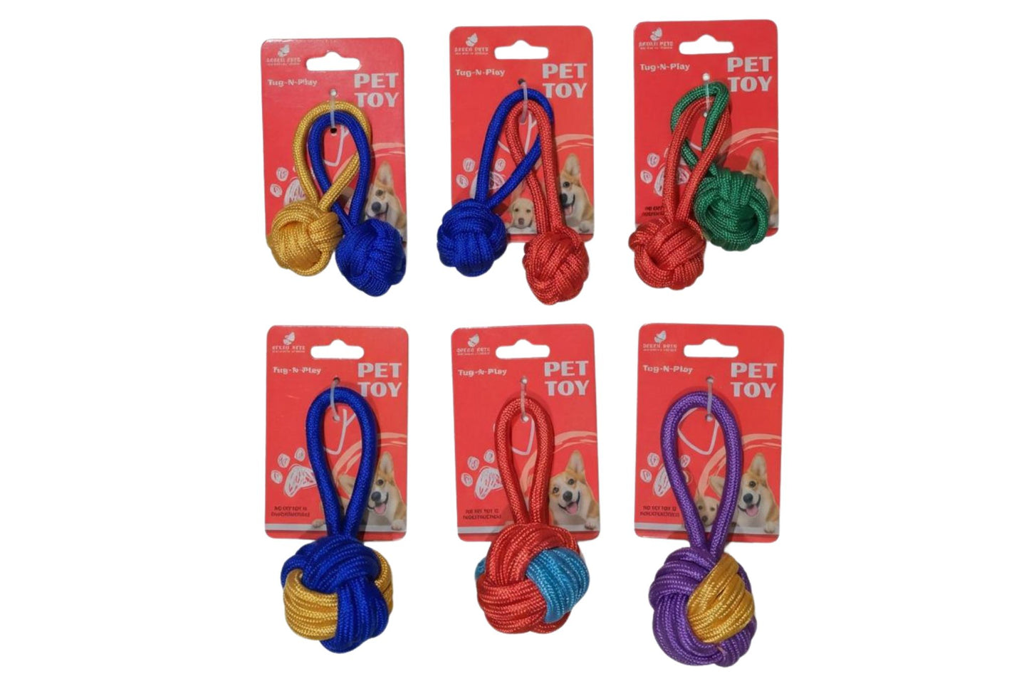 Dog Toy Cotton 10.5x4cm/13x5.5cm 53g 6 Asstd