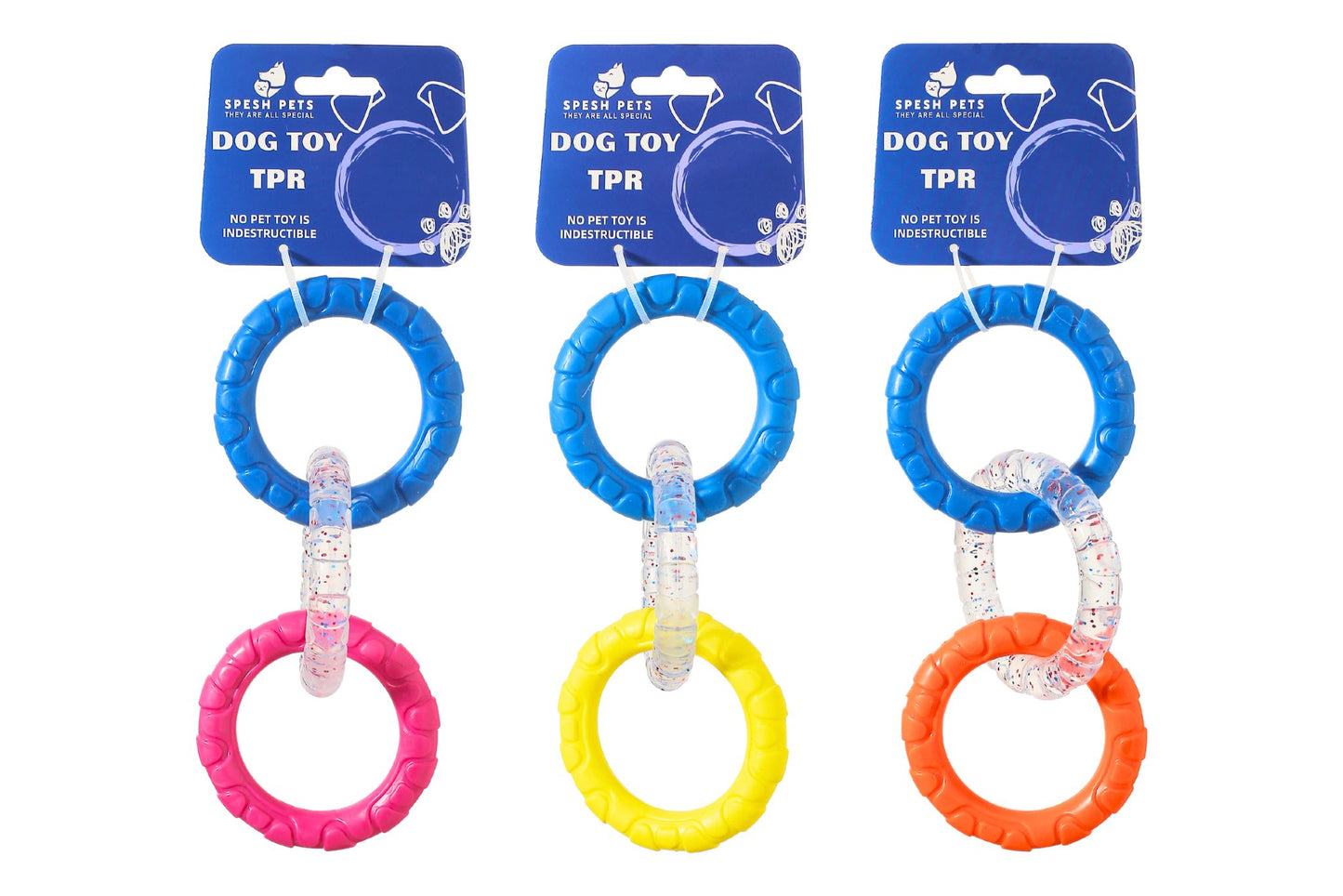 Dog Toy TPR 21.5cm 150g 3 Asstd