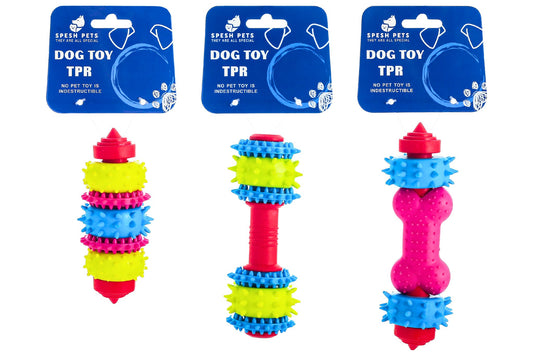 Dog Toy TPR 13cm-15cm 170g 3 Asstd