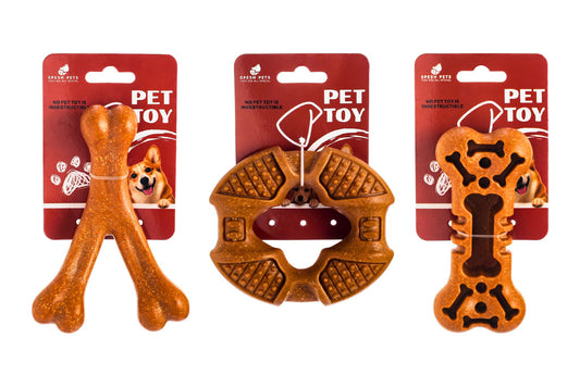 Dog Toy Wood Fibre 3 Asstd