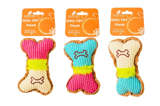 Dog Toy Plush 16x10cm 35g 3 Asstd