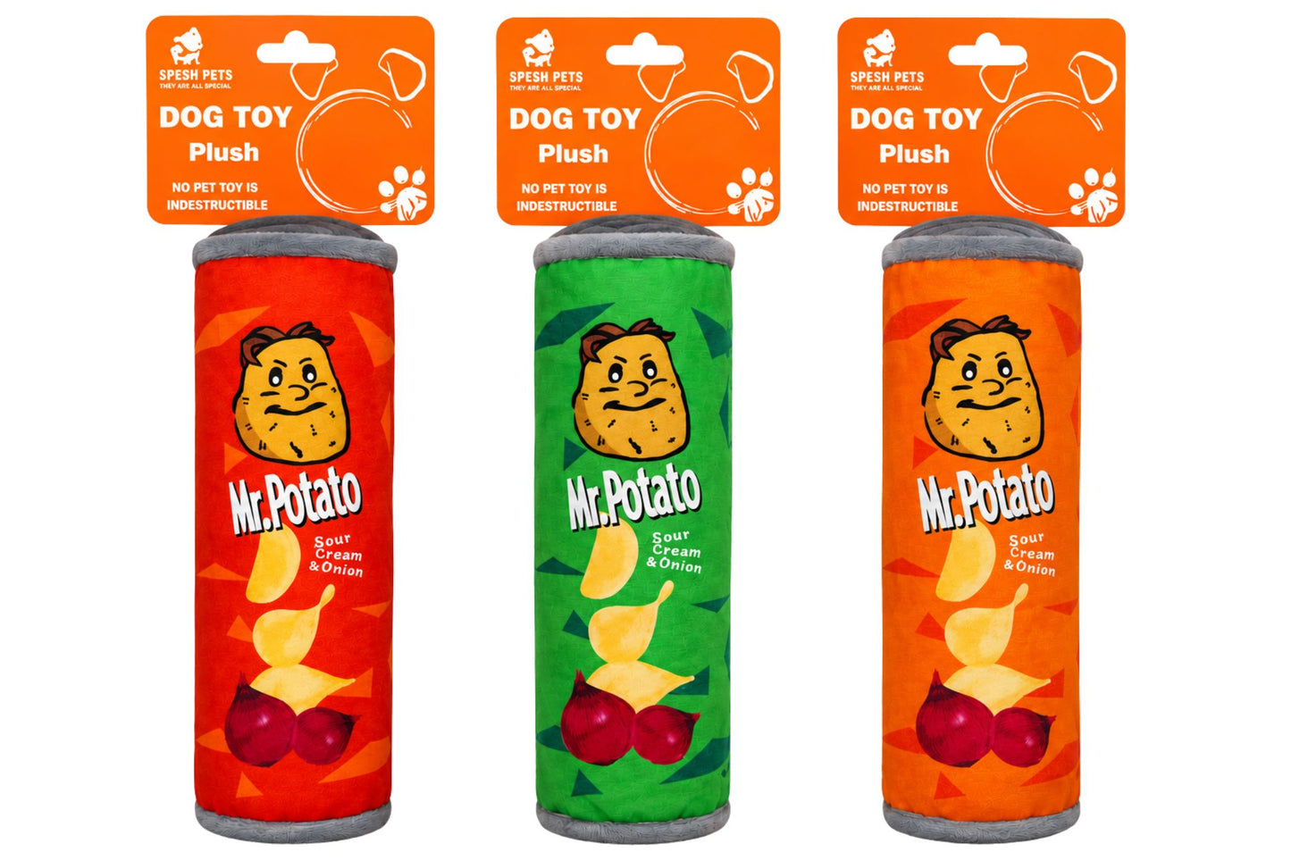 Dog Toy Plush 26x7cm 80g 3 Asstd