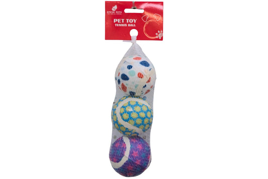 Pet Toy Ball 6cm Pk3