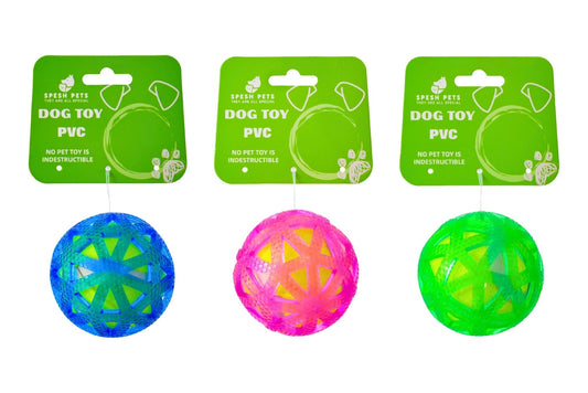 Dog Toy PVC 7.5cm 102g 3 Asstd