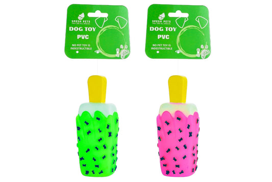 Dog Toy PVC 15cm 54g Ice Cream 2 Asstd