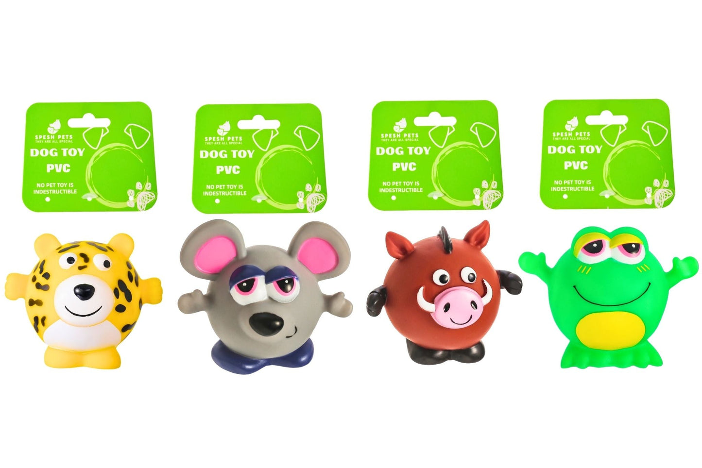 Dog Toy PVC 10-12cm 58-60g 4 Asstd