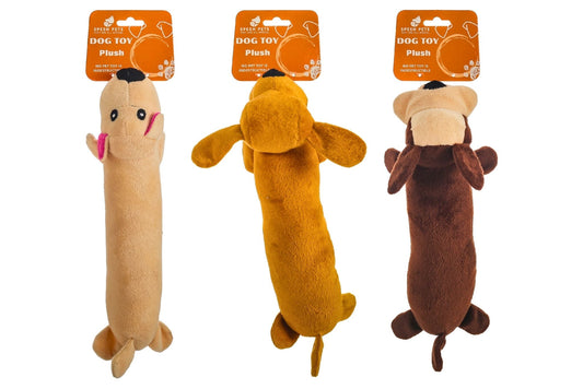 Dog Toy Plush 34cm 3 Asstd