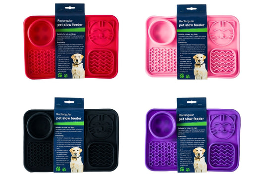 Pet Slow Feeding Mat 32x21x3.6cm 4 Asstd