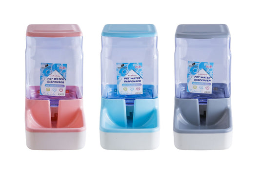 3.5L Pet Water Dispenser 27x15.5x27cm 3 Asstd