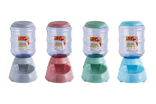 3.8L Pet Food Dispenser 31.5x17.5x31.5cm 4 Asstd